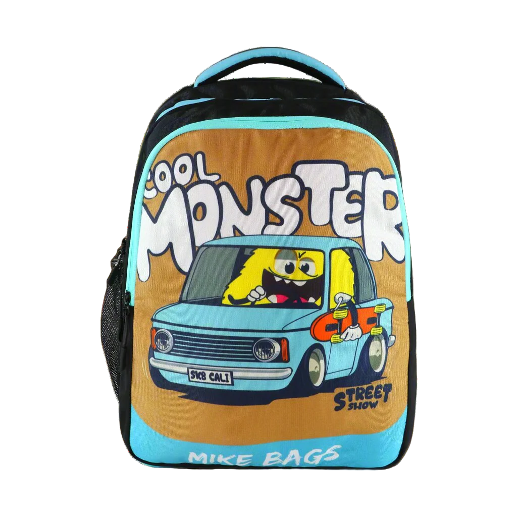 Mike Junior 15L Racing Monster School Backpack for Boys