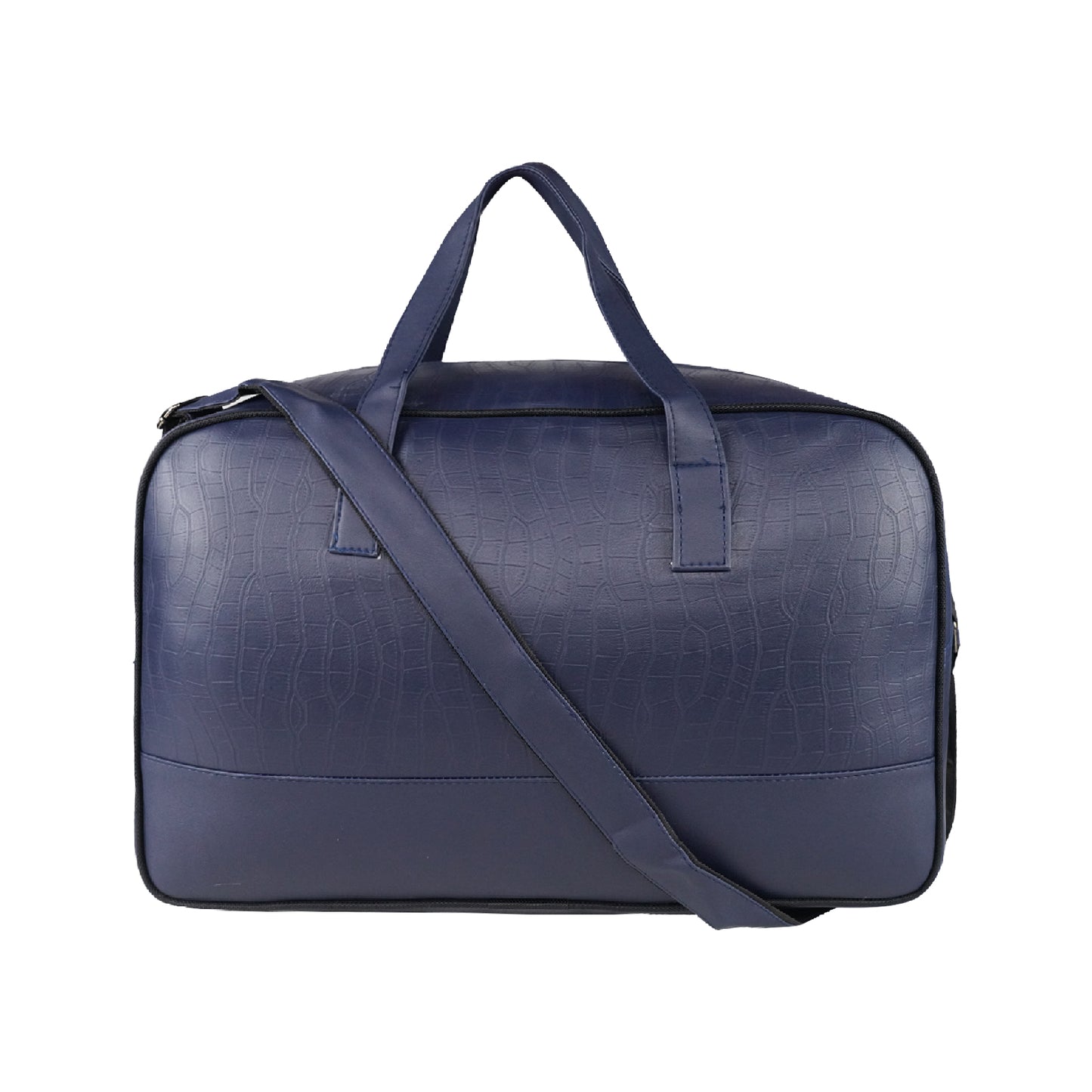 Mike PU Leather 32L Fizz Duffle Bag - Navy Blue