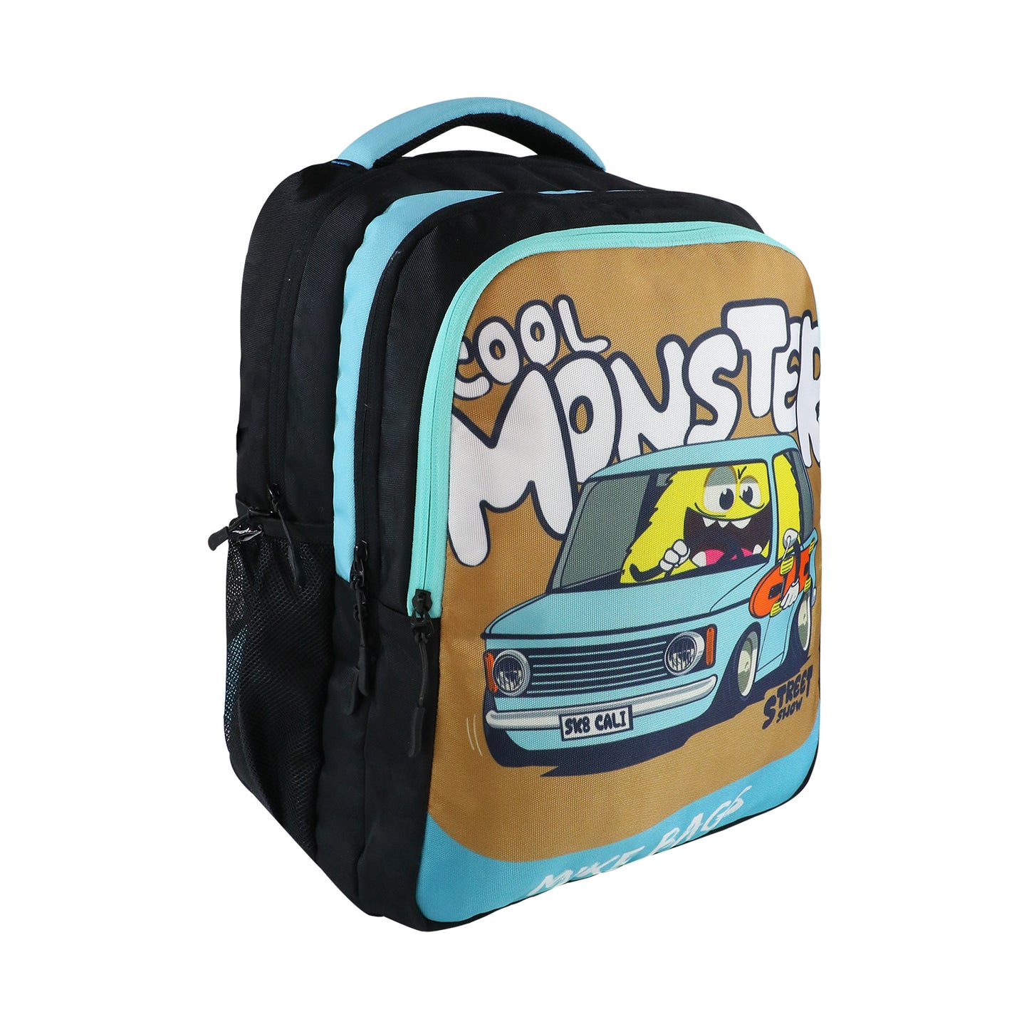 Mike Junior 15L Racing Monster School Backpack for Boys