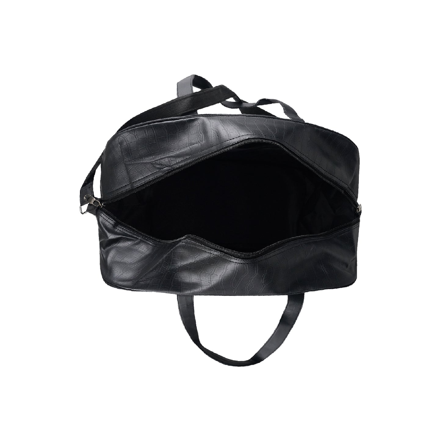 Mike PU Leather 32L Fizz Duffle Bag - Black