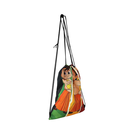 Smily Kiddos Chhota Bheem String Bag | Kids Drawstring Bag | 17x14x0 inches | Multi-Color