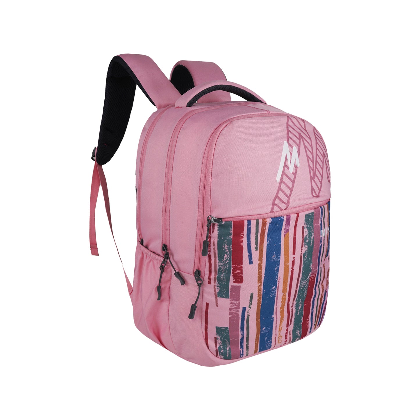 Mike Bags 31L Elite School Backpack for Girls - Light Pink
