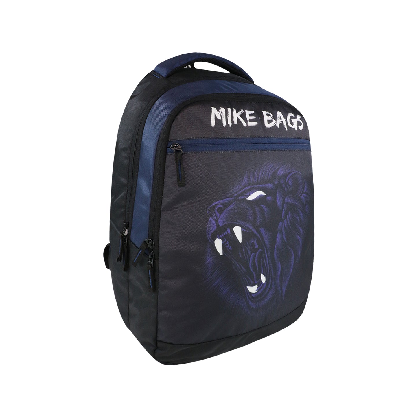 Mike School bag Unisex Backpack Polyester with Two Compartments combo offer Water ressitant Backpack (Black & Dark Blue, 27L)