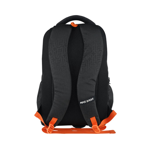 Mike Elemental Laptop Backpack - Black & Orange
