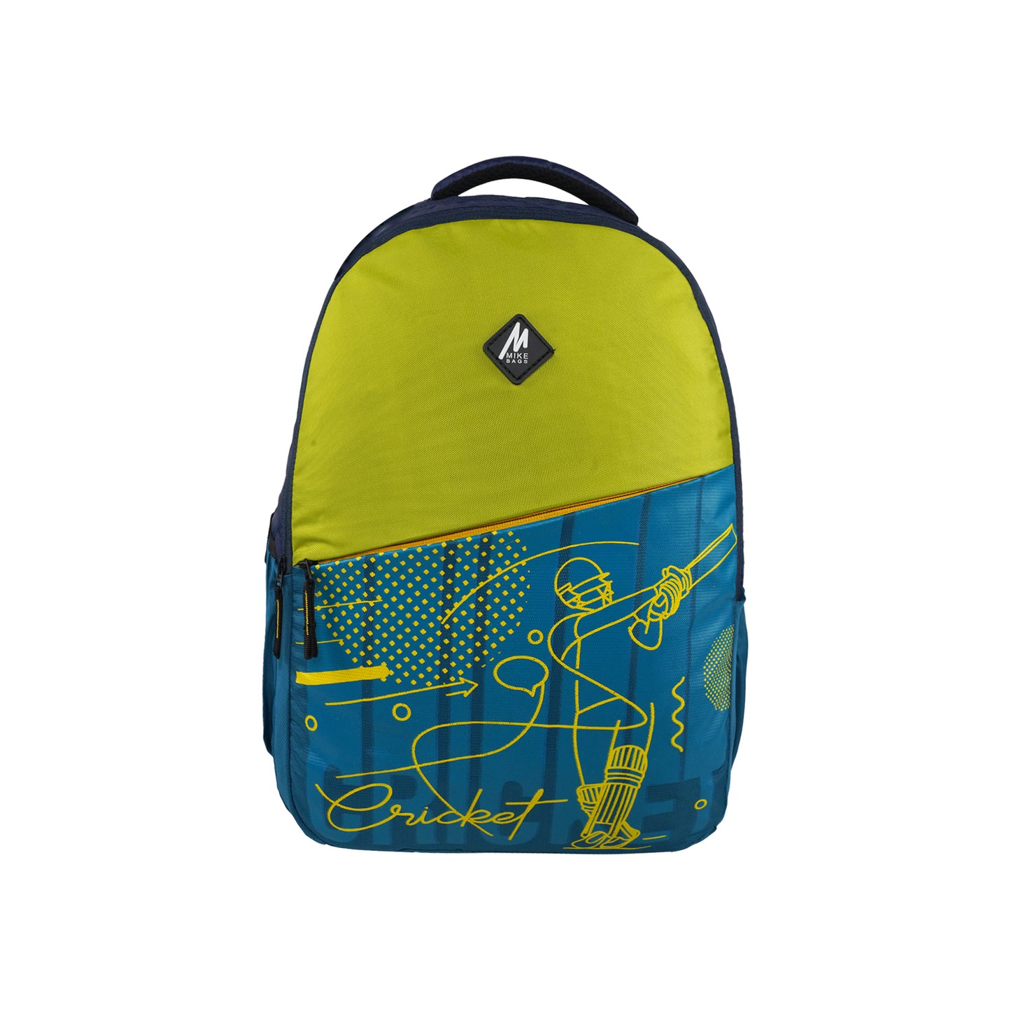 Mike 34L Tembo School Backpack Cricket Theme – Navy Blue & Indigo