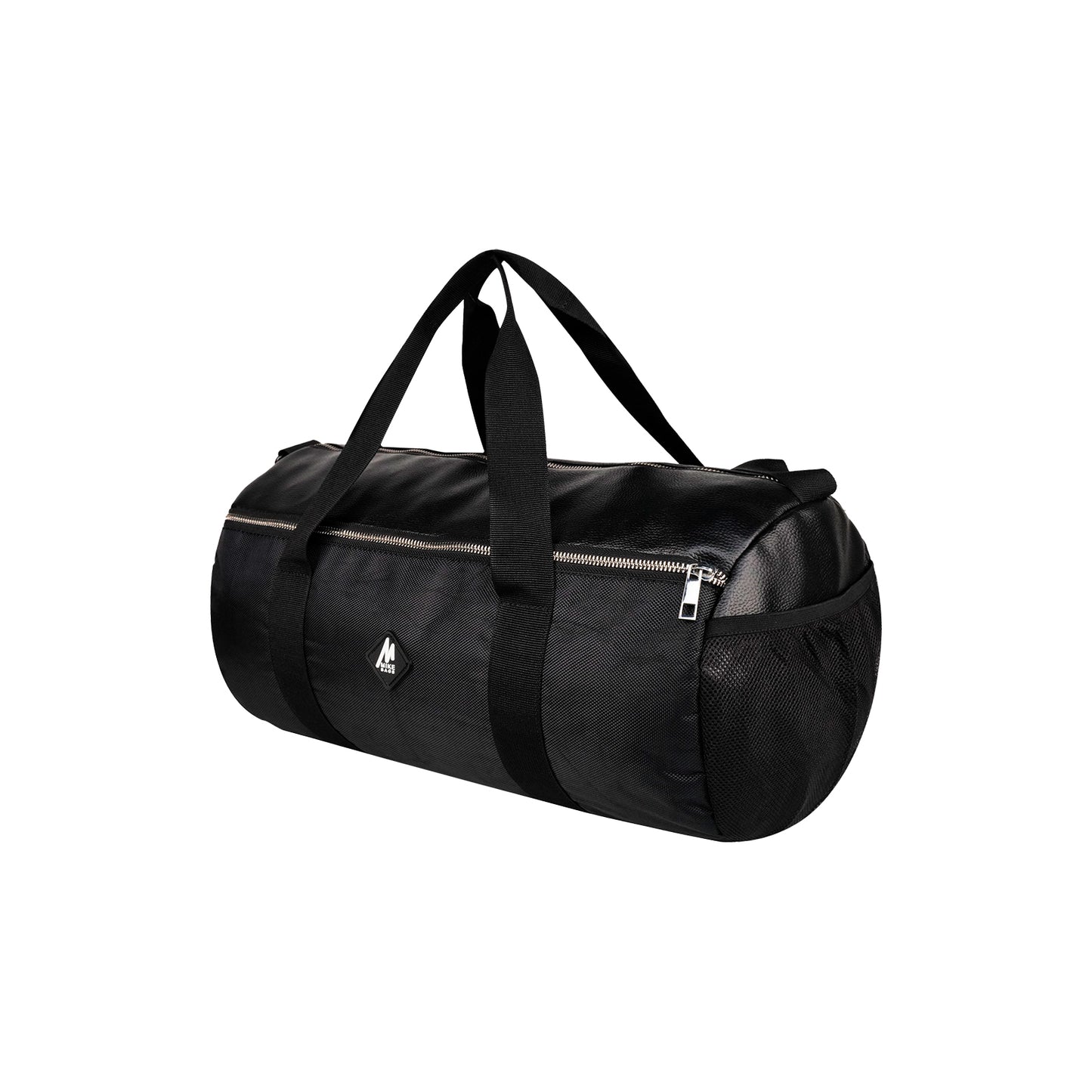 Mike Forge Leather Gym Bag - Black
