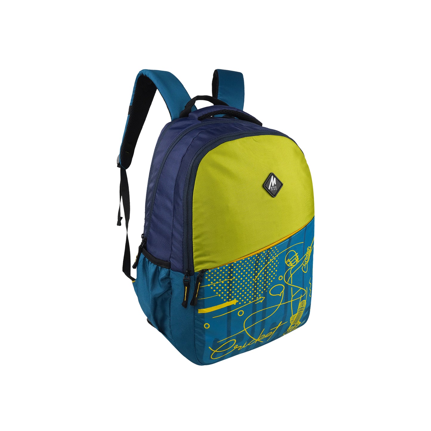 Mike 34L Tembo School Backpack Cricket Theme – Navy Blue & Indigo