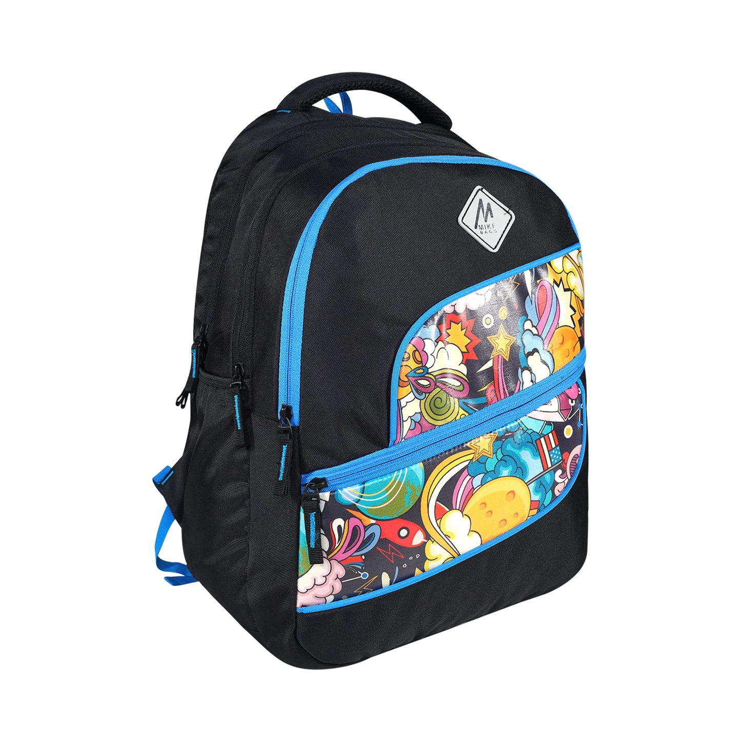 Mike Elemental Laptop Backpack - Black & T Blue