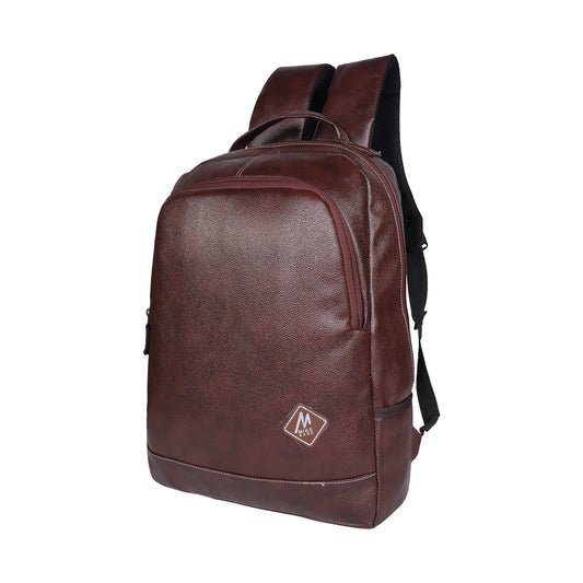Mike Phoenix Leather Laptop Backpack - Brown