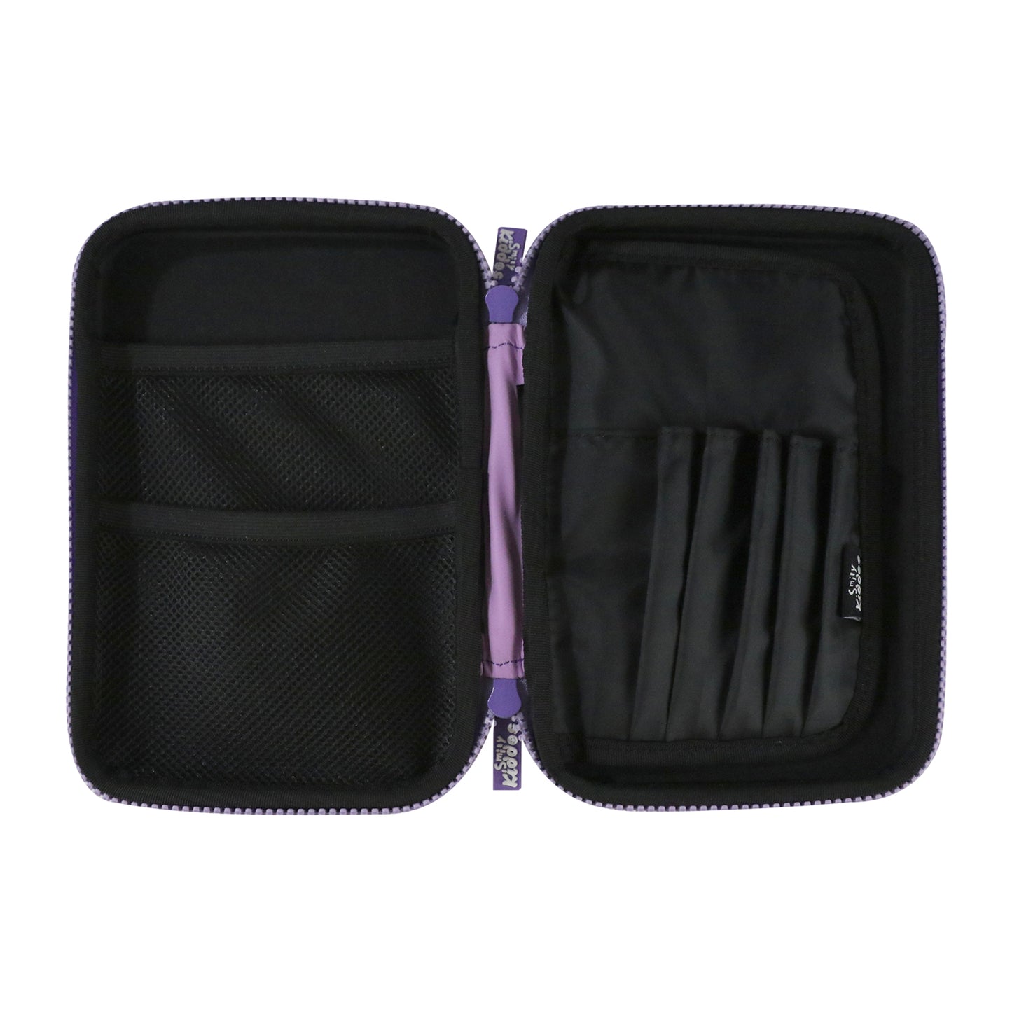 Smily Kiddos Single compartment eva pencil case - Bull Dog Purple