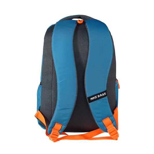 Mike Elemental Laptop Backpack -Indigo & Neon Orange