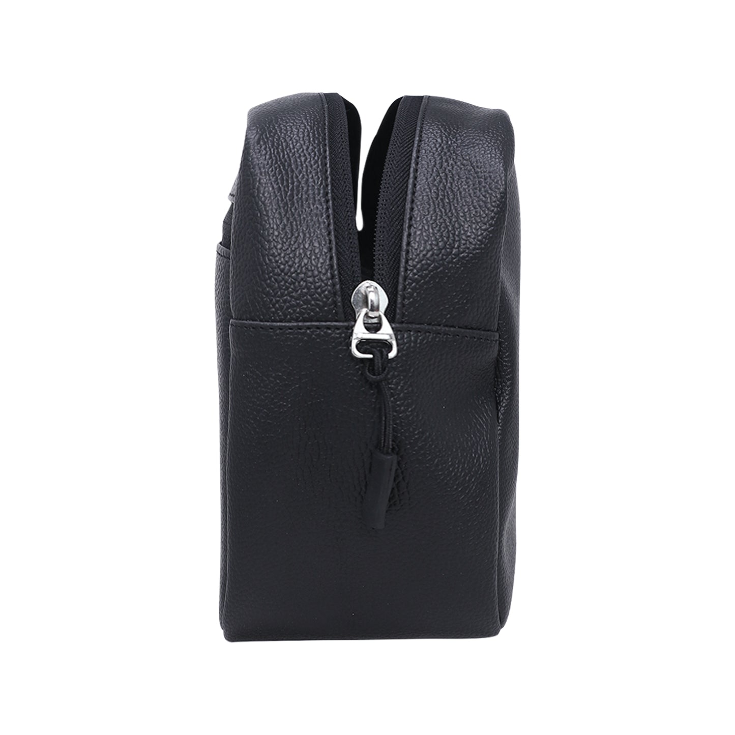 Mike Leather Make Up Pouch-Black