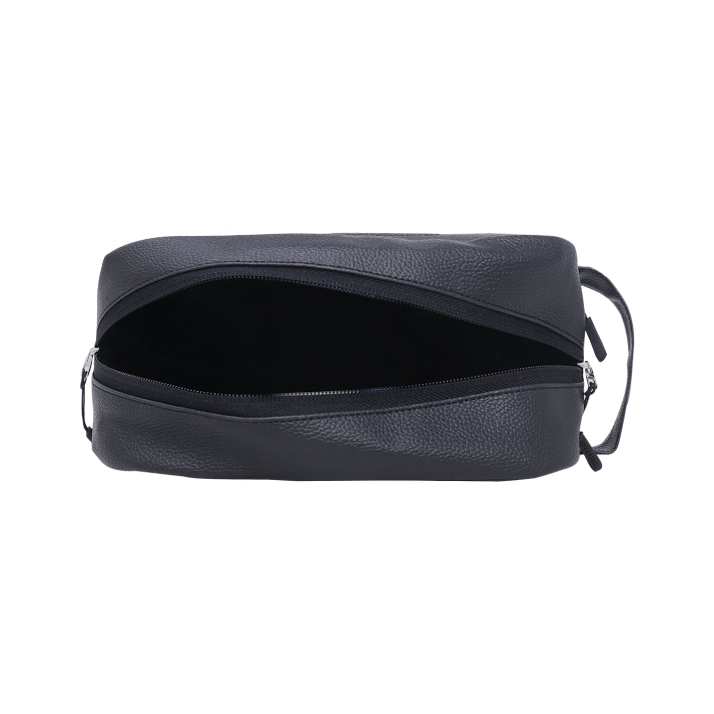 Mike Leather Make Up Pouch-Black