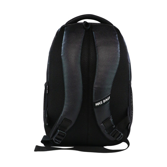 Mike Bags Faux Leather 14 Inch Laptop Backpack - Black