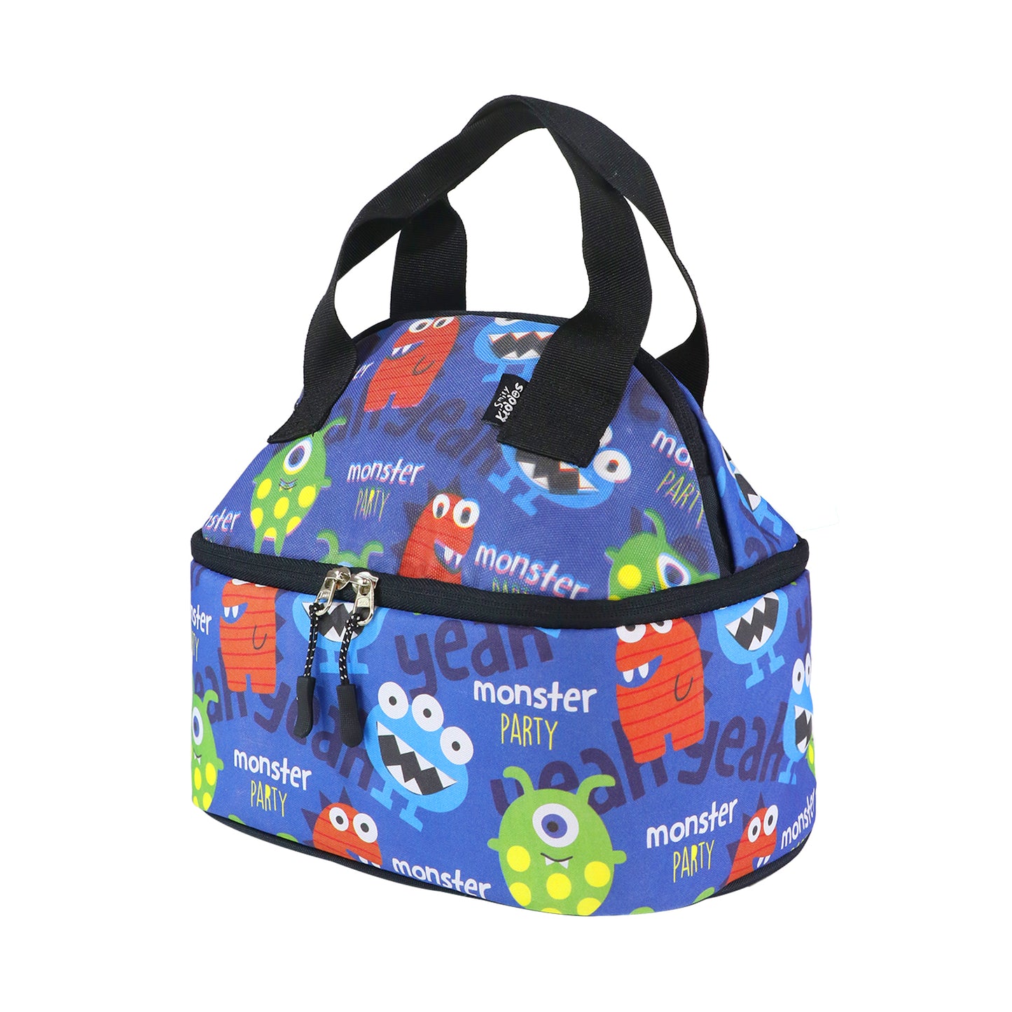 Smily Kiddos Double Decker Lunch Bag Monster Theme - Blue LxWxH :25.5 X 17 X 20 CM