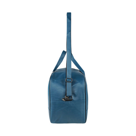 Mike PU Leather 32L Fizz Duffle Bag - Indigo