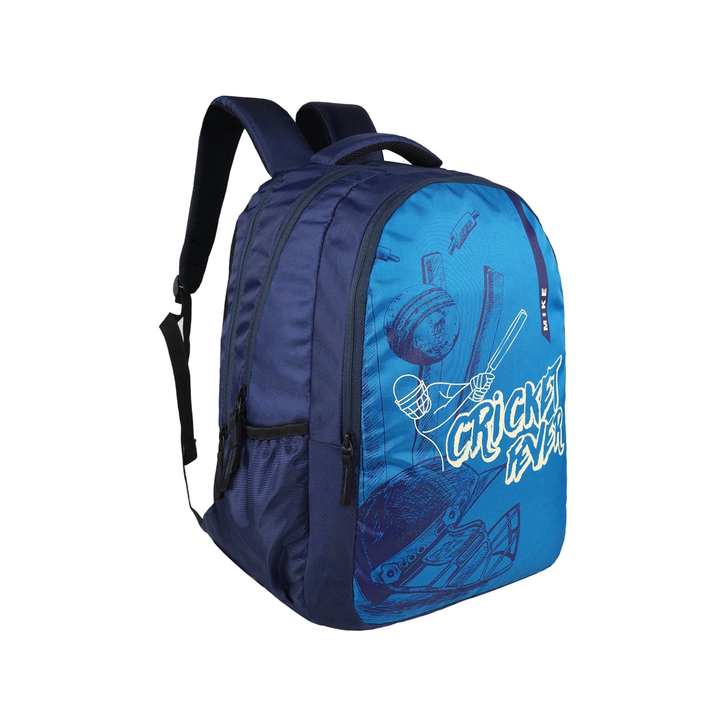 Mike Active Backpack Cricket Theme - Navy Blue