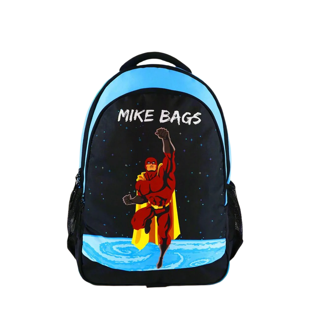Mike Junior Backpack Super Hero Theme - Blue
