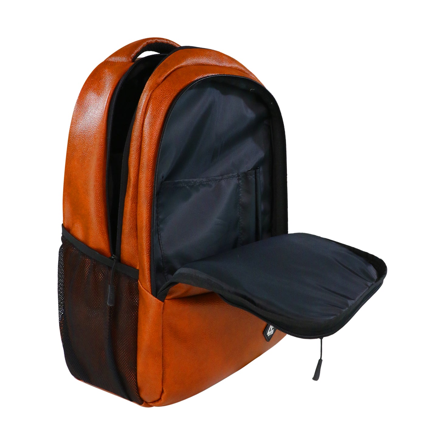 Mike Faux Leather 14 Inch Laptop Backpack - TAN