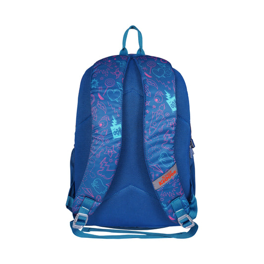 Smily Kiddos Coco Backpack Blue | Stylish & Lightweight School Bag for Kids (16x12x9)