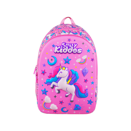 Smily Kiddos Sky Unicorn Theme Pink combo (Bag, Pencil box ,Lunch bag)