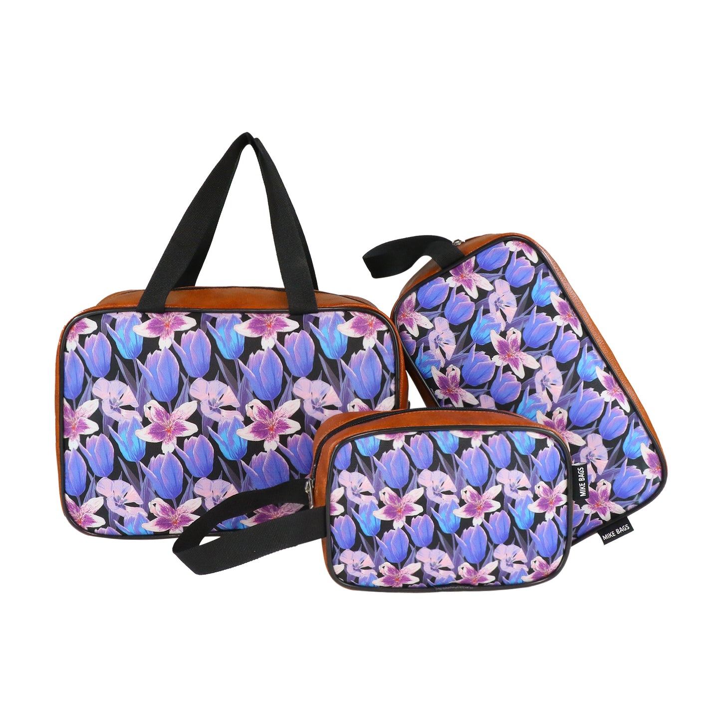 Mike Multi-Functional Makeup Pouch for Women set of 3 - Tan