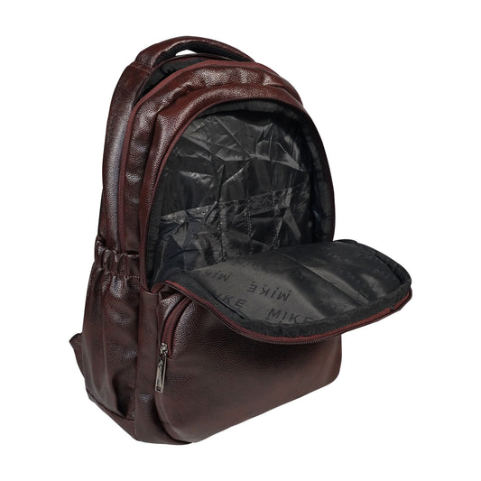 Mike Ember Leather Laptop Backpack - Brown