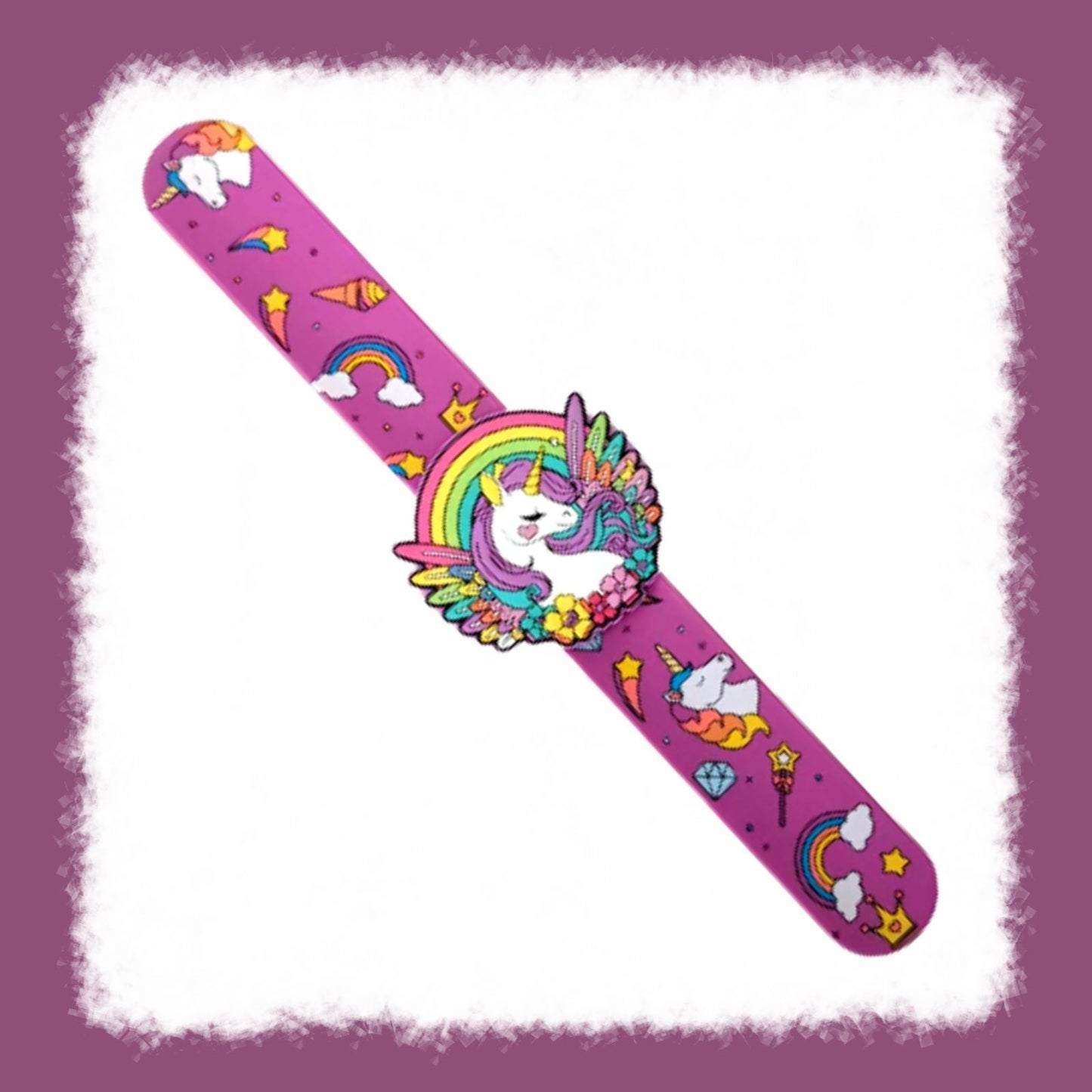 Smily Kiddos Fancy Slap band Unicorn Theme Purple