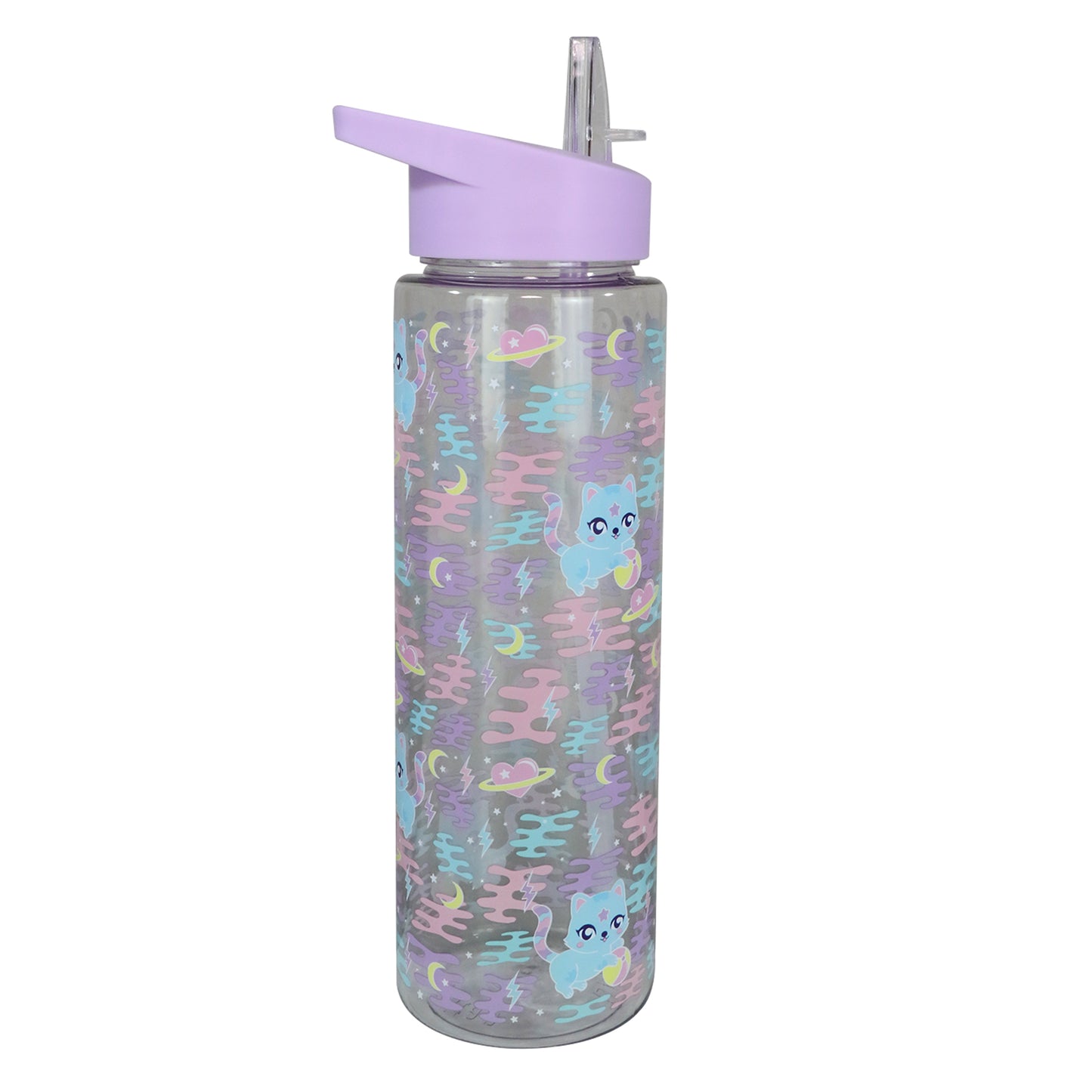 Smily kiddos Sipper Bottle 750 ml - Kitty Theme | Purple