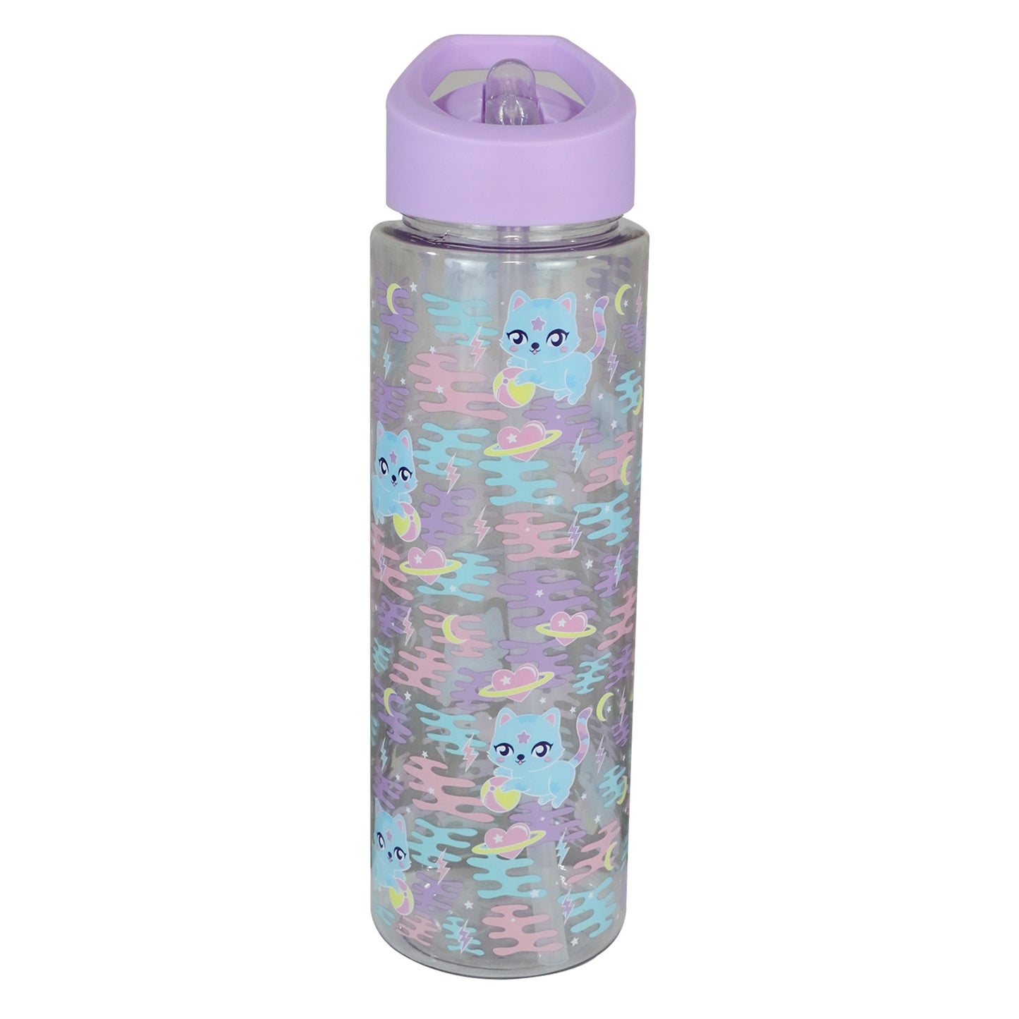 Smily kiddos Sipper Bottle 750 ml - Kitty Theme | Purple
