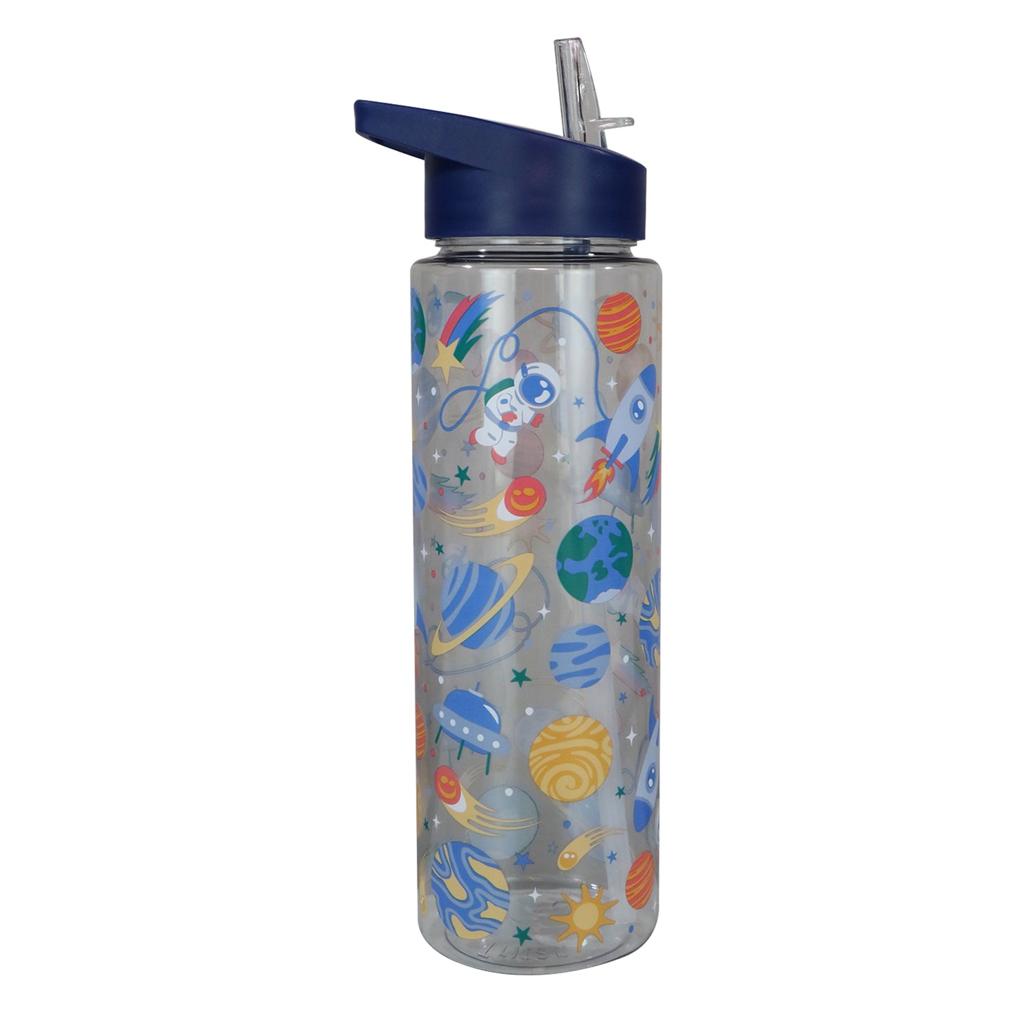 Smily kiddos Sipper Bottle 750 ml - Space Theme | Navy Blue