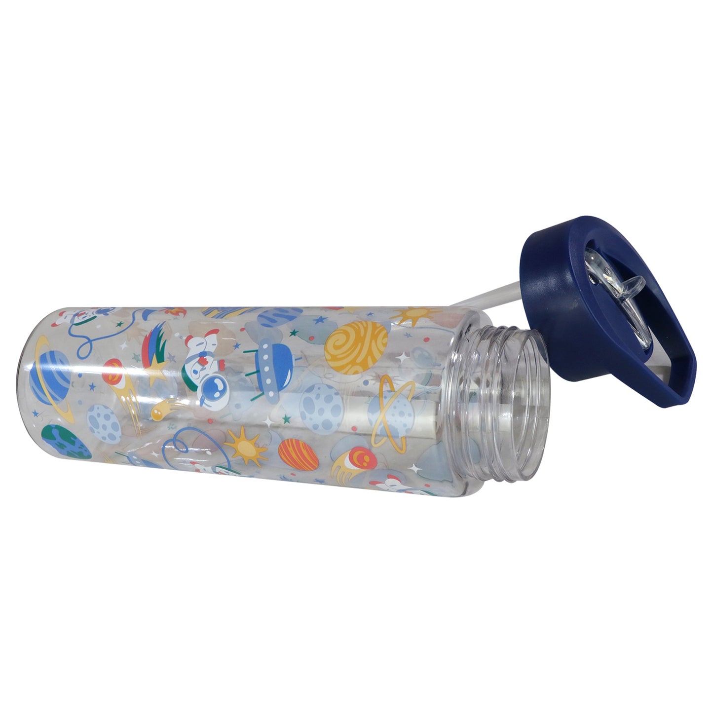 Smily kiddos Sipper Bottle 750 ml - Space Theme | Navy Blue
