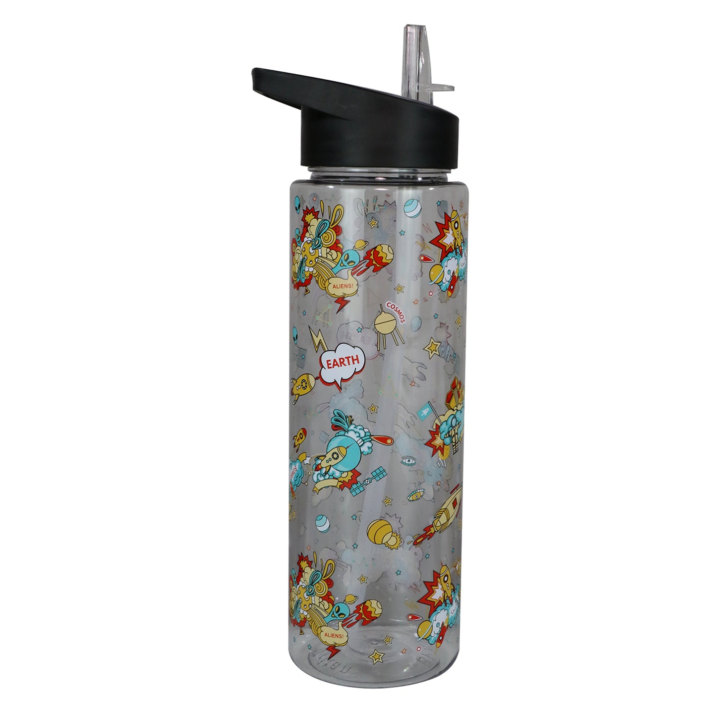 Smily kiddos Sipper Bottle 750 ml - Space Theme | Black
