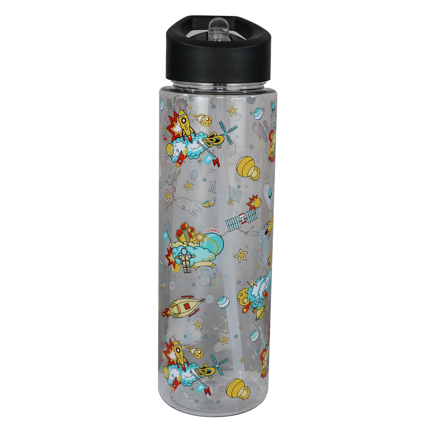 Smily kiddos Sipper Bottle 750 ml - Space Theme | Black