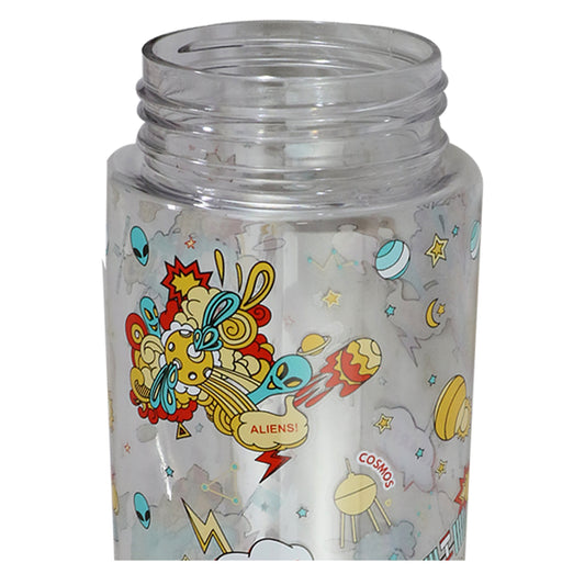 Smily kiddos Sipper Bottle 750 ml - Space Theme | Black