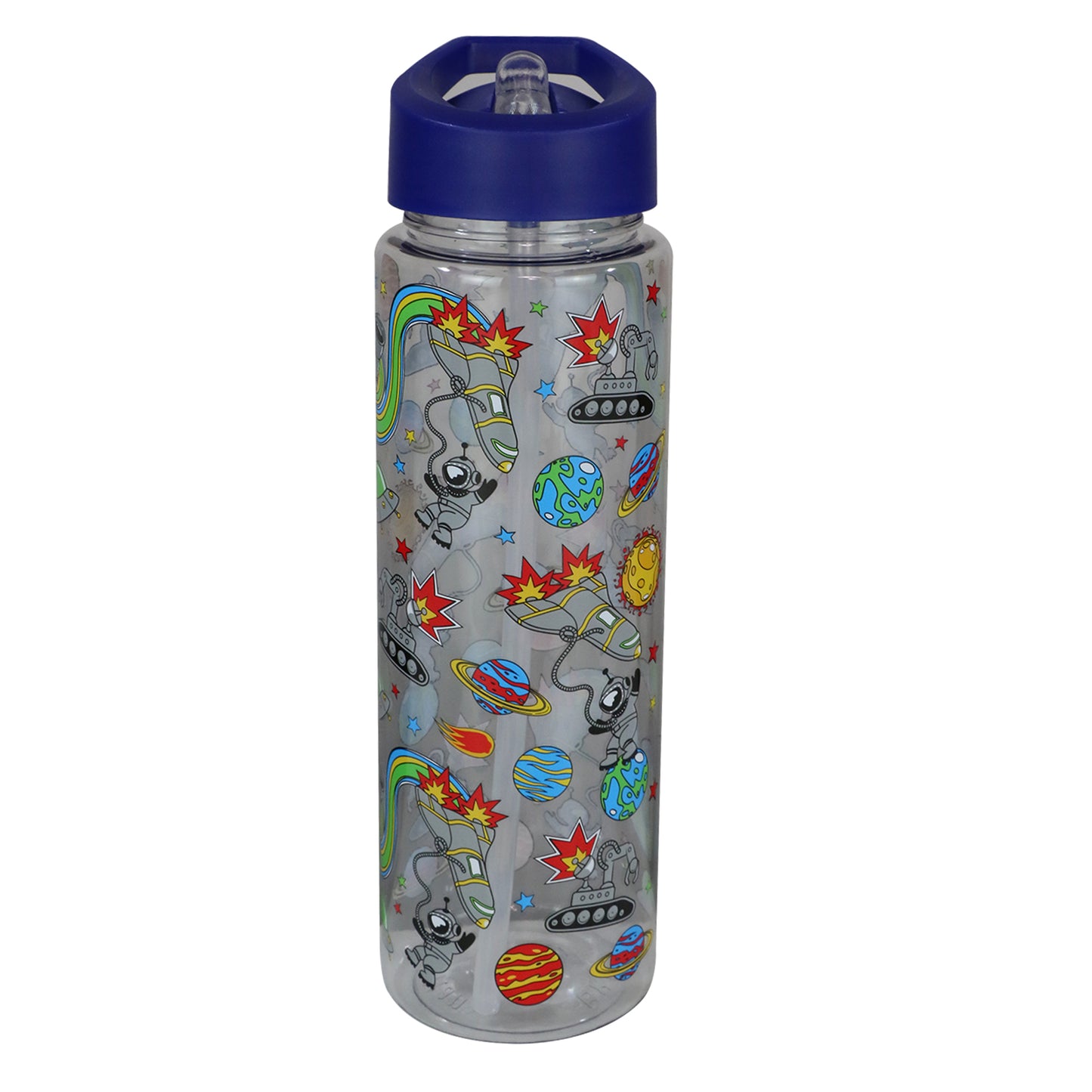 Smily kiddos Sipper Bottle 750 ml - Space Theme | Blue
