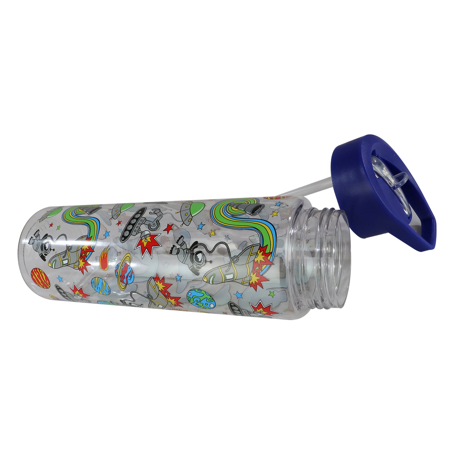 Smily kiddos Sipper Bottle 750 ml - Space Theme | Blue