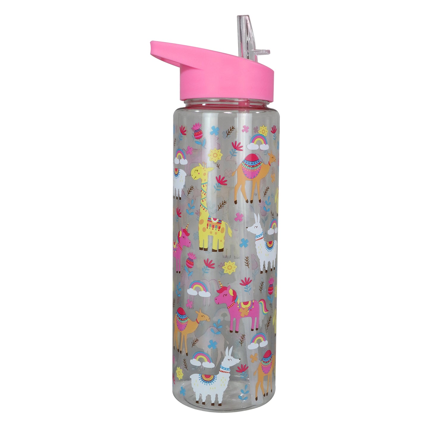 Smily kiddos Sipper Bottle 750 ml - Lama Theme | Pink