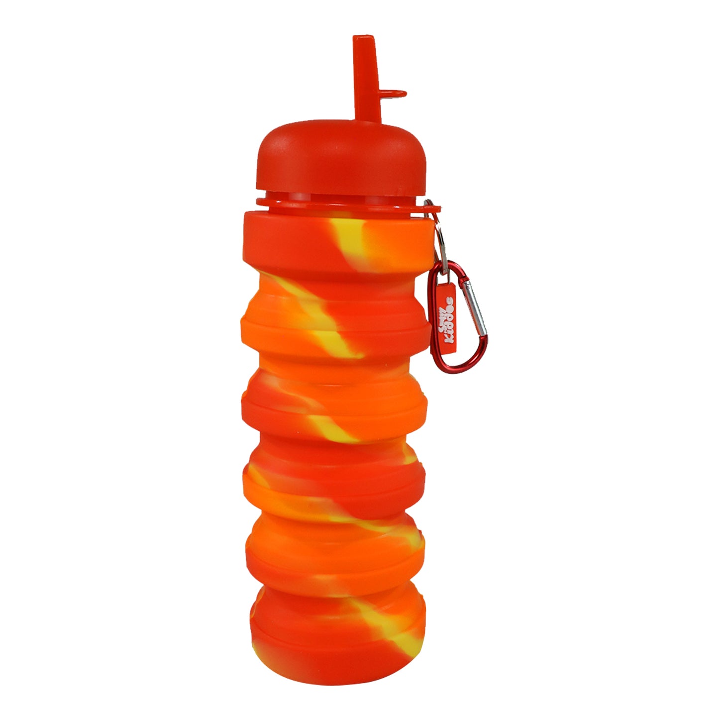 Smily Kiddos Silicone Expandable & Foldable Water Bottle- Red