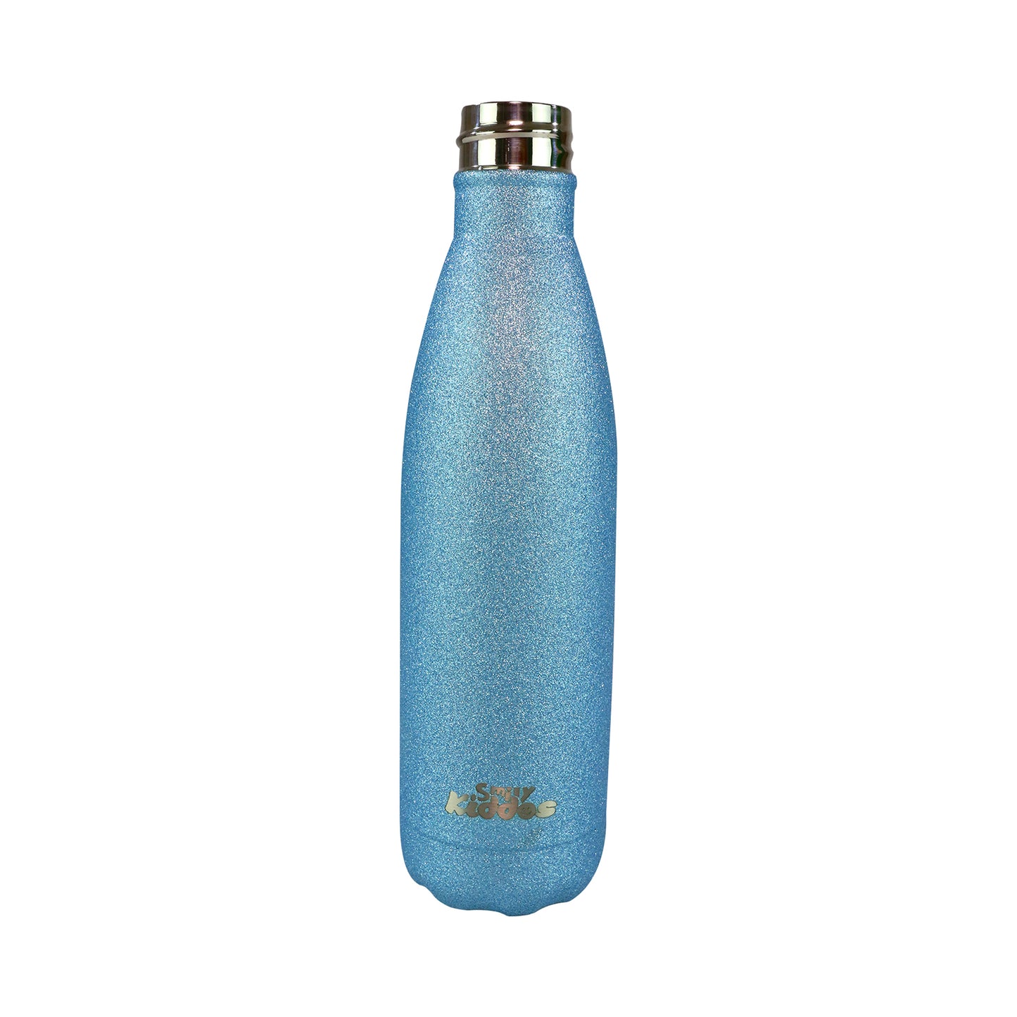 Smily Kiddos 500 ML Stainless Steel Water Bottle - Glitter Light Blue
