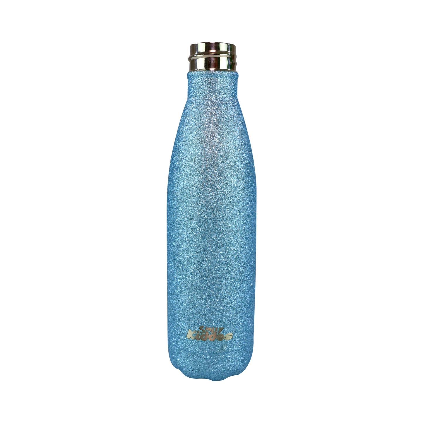 Smily Kiddos 500 ML Stainless Steel Water Bottle - Glitter Light Blue