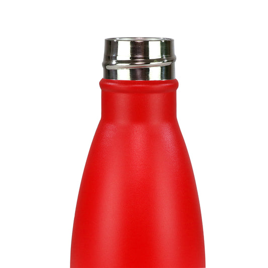 Smily Kiddos 500 ML Stainless Steel Water Bottle - Matte Red White