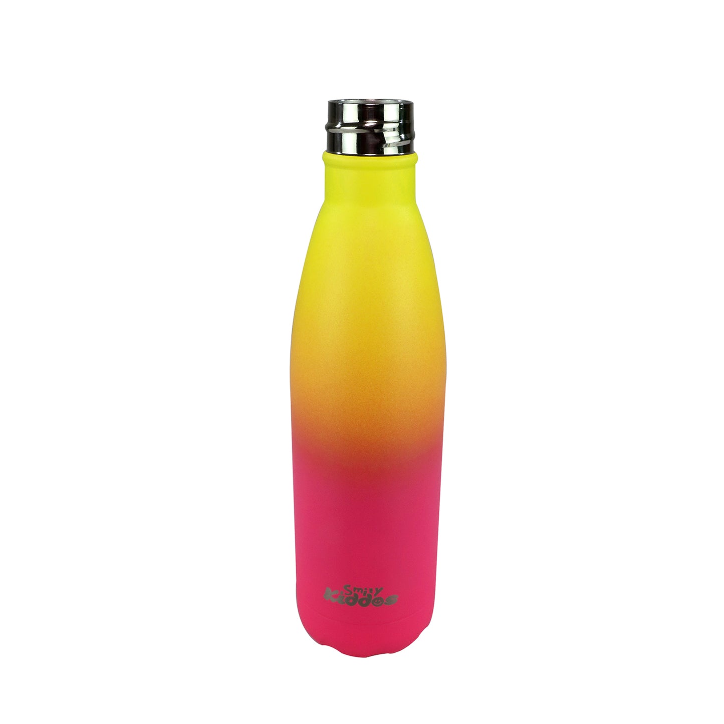 Smily Kiddos 500 ML Stainless Steel Water Bottle - Matte Yellow pink