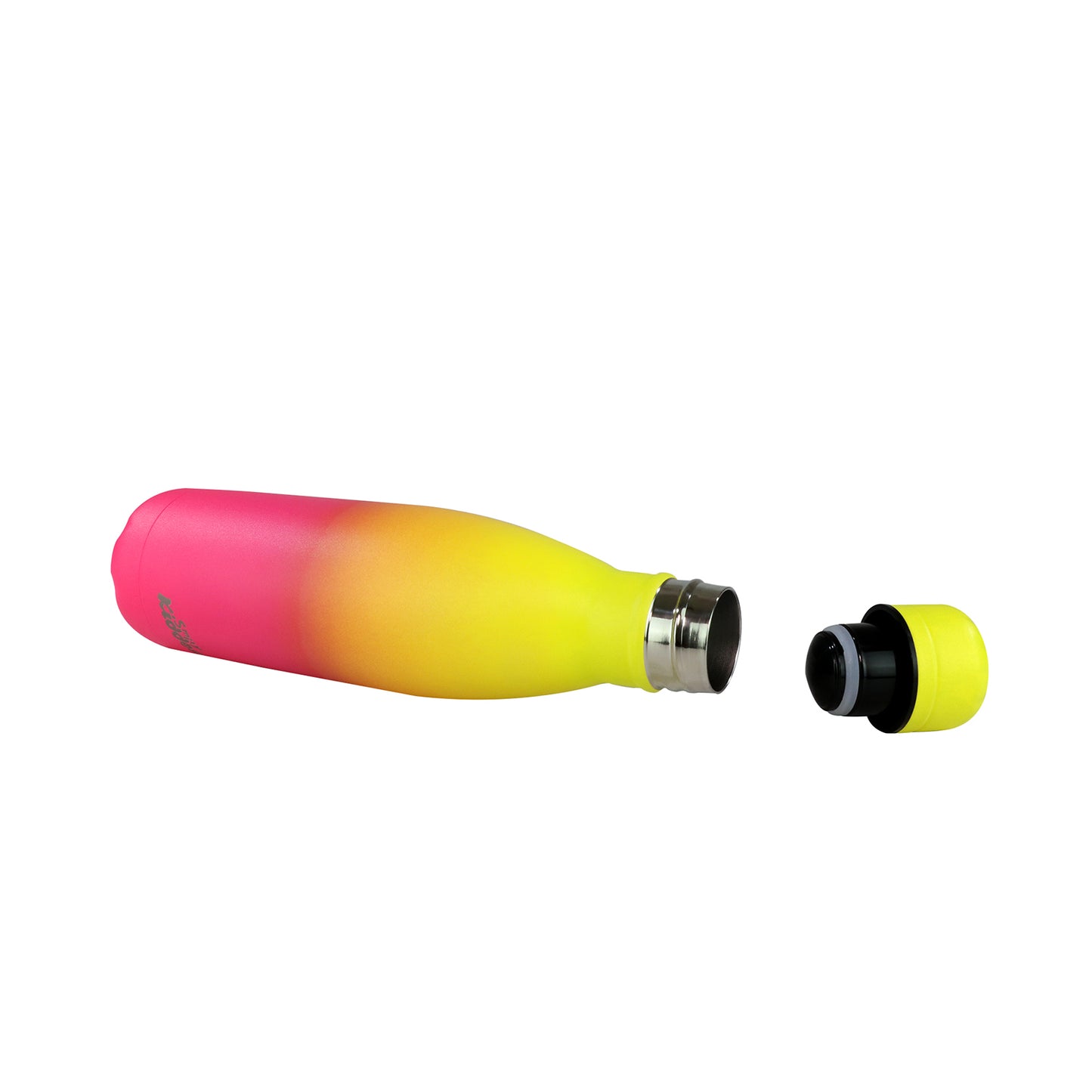 Smily Kiddos 500 ML Stainless Steel Water Bottle - Matte Yellow pink