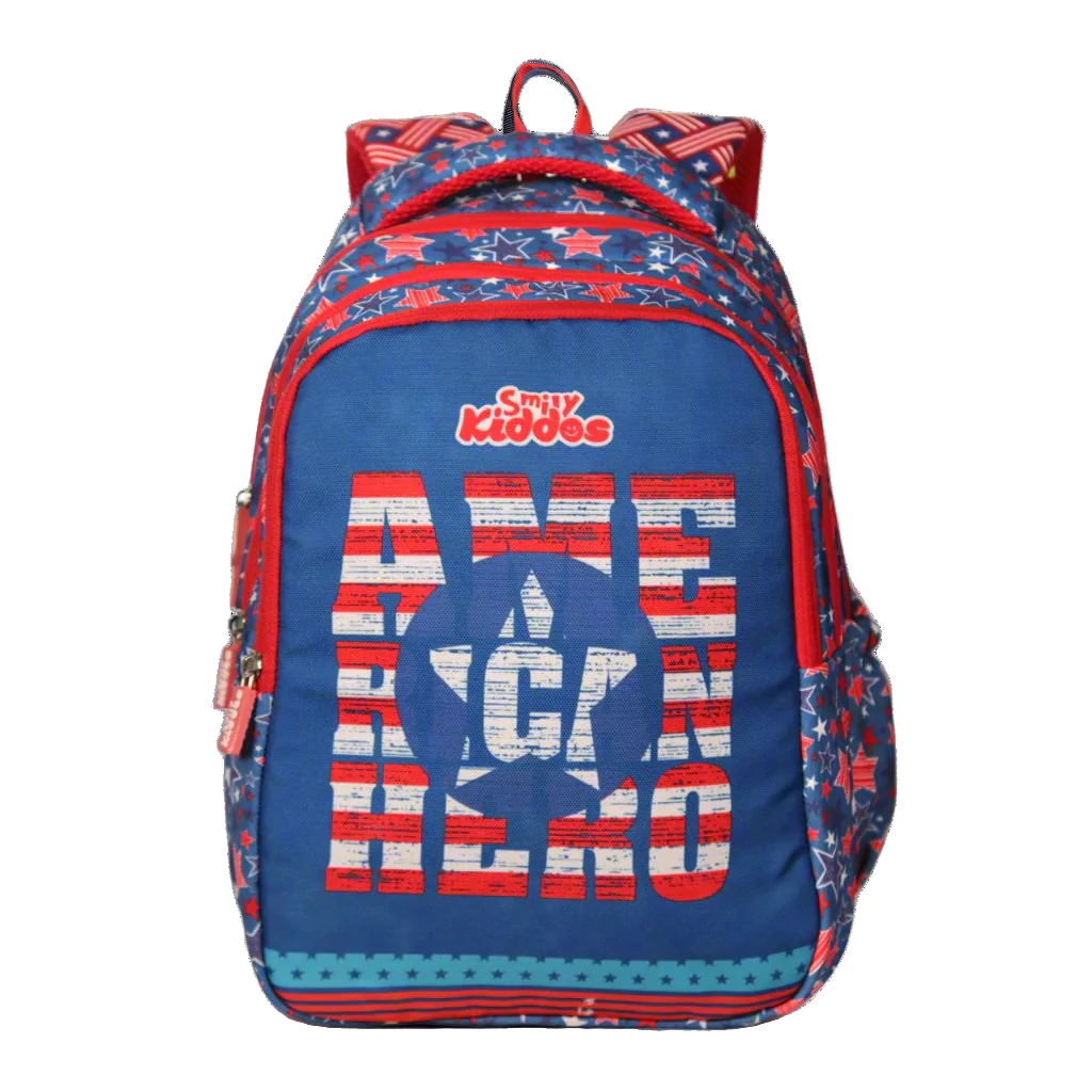 Smily kiddos American Hero Blue Backpack