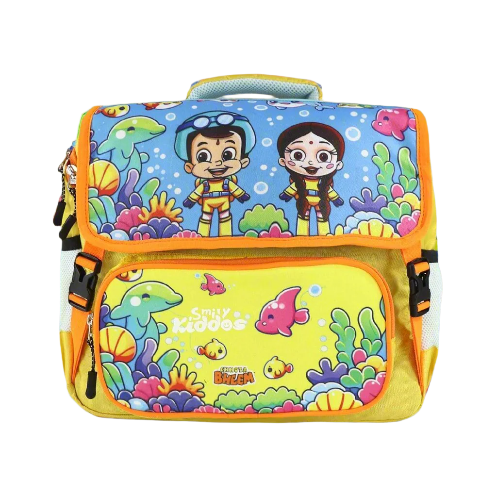 Smily Kiddos - Licensed Chhota Bheem Preschool Backpack -Yellow