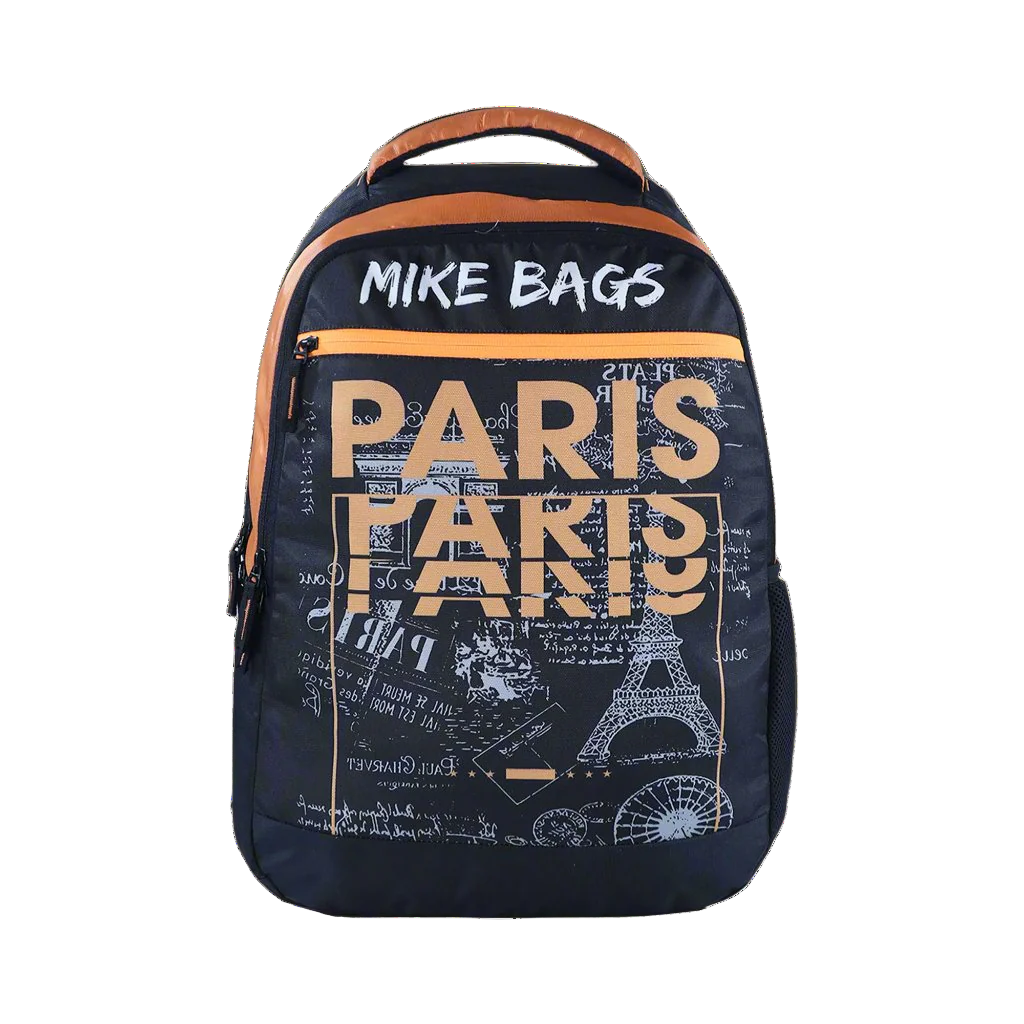 Mike Exquisite 27L School Backpack for Boys & Girls - Black
