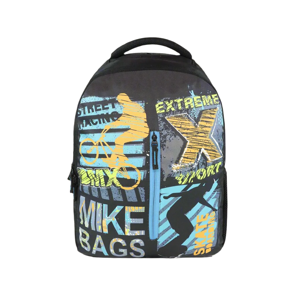 Mike Quadra 28L School Backpack for Boys & Girls - Black