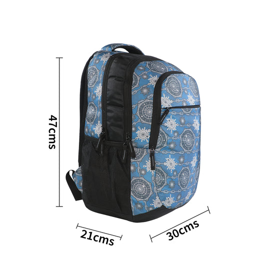 Mike Splendid 29L Laptop Backpack - Teal Blue & Black