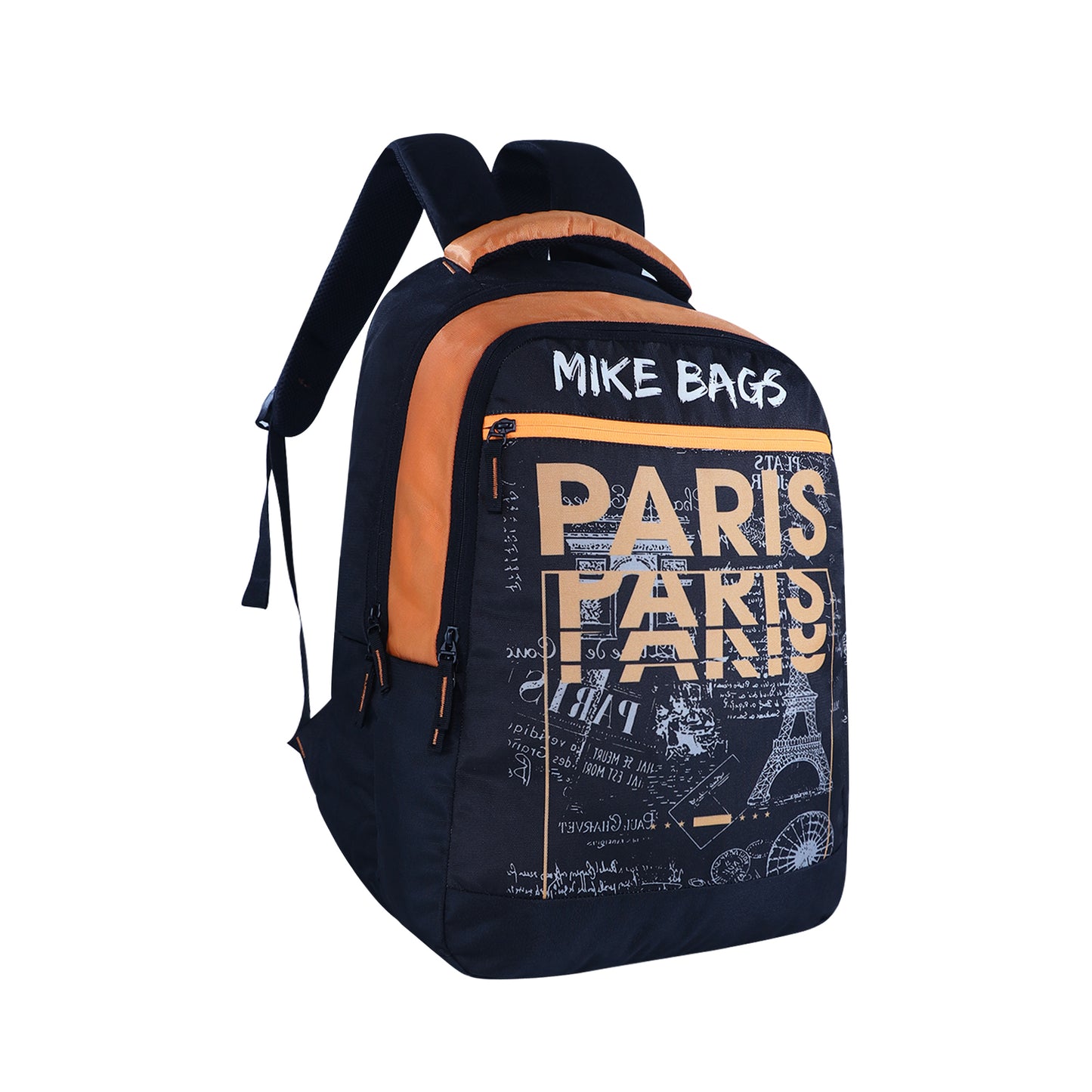 Mike Exquisite 27L School Backpack for Boys & Girls - Black